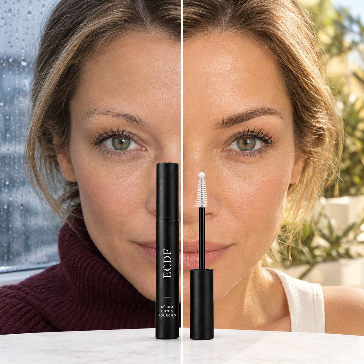 Avant / après sur les sourcils (photo d'illustration)